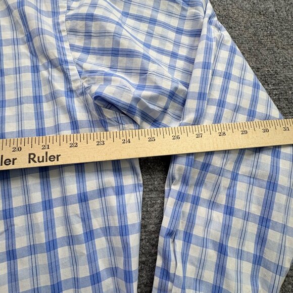 Izod Shirts Mens Large Regular Fit Button-Up ‎ Set Of 2 Blue Paid Tartan Preppy - Picture 13 of 16